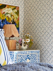 Harlequin Emerald Pearl Daisy Trellis 10.05M Wallpaper - Image 2 of 4