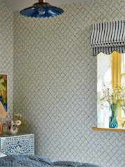 Harlequin Emerald Pearl Daisy Trellis 10.05M Wallpaper - Image 3 of 4