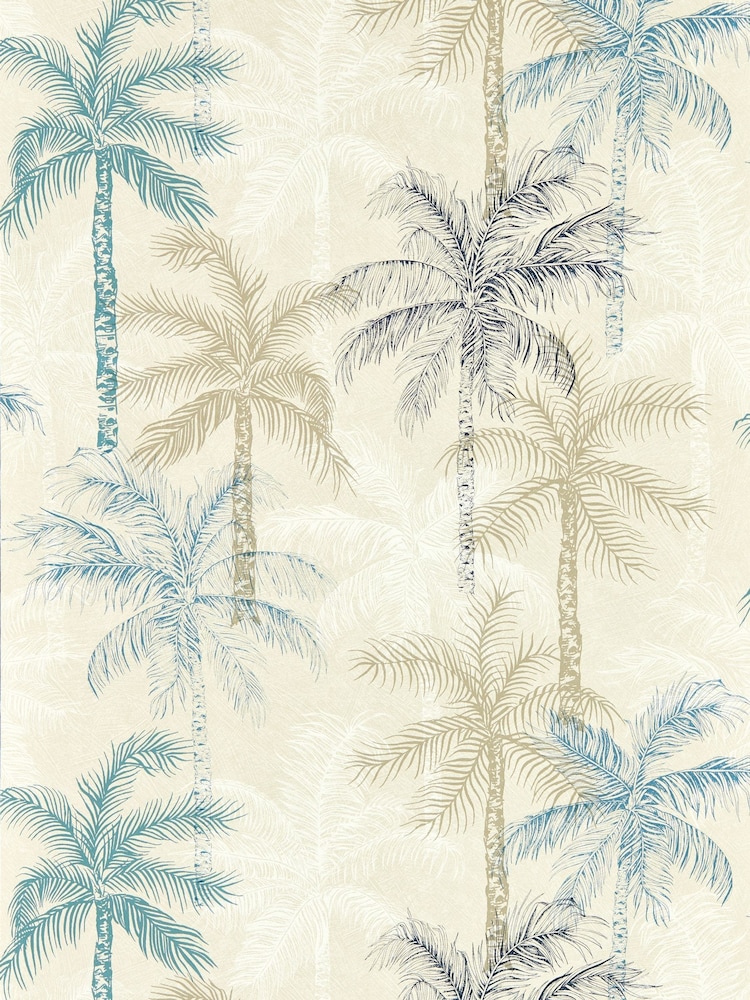 Clarke and Clarke Denim Palmyra 10.05M Wallpaper - Image 1 of 1