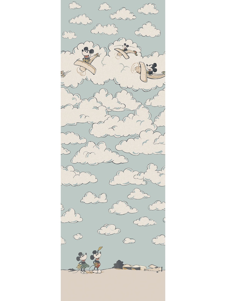 Sanderson Sea Salt Mickey In The Clouds 7.25M Wallpaper - Image 1 of 3