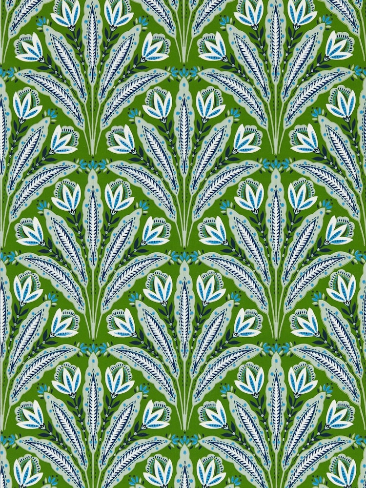 Clarke and Clarke Cobalt Green Attingham 10.05M Wallpaper - Image 1 of 1
