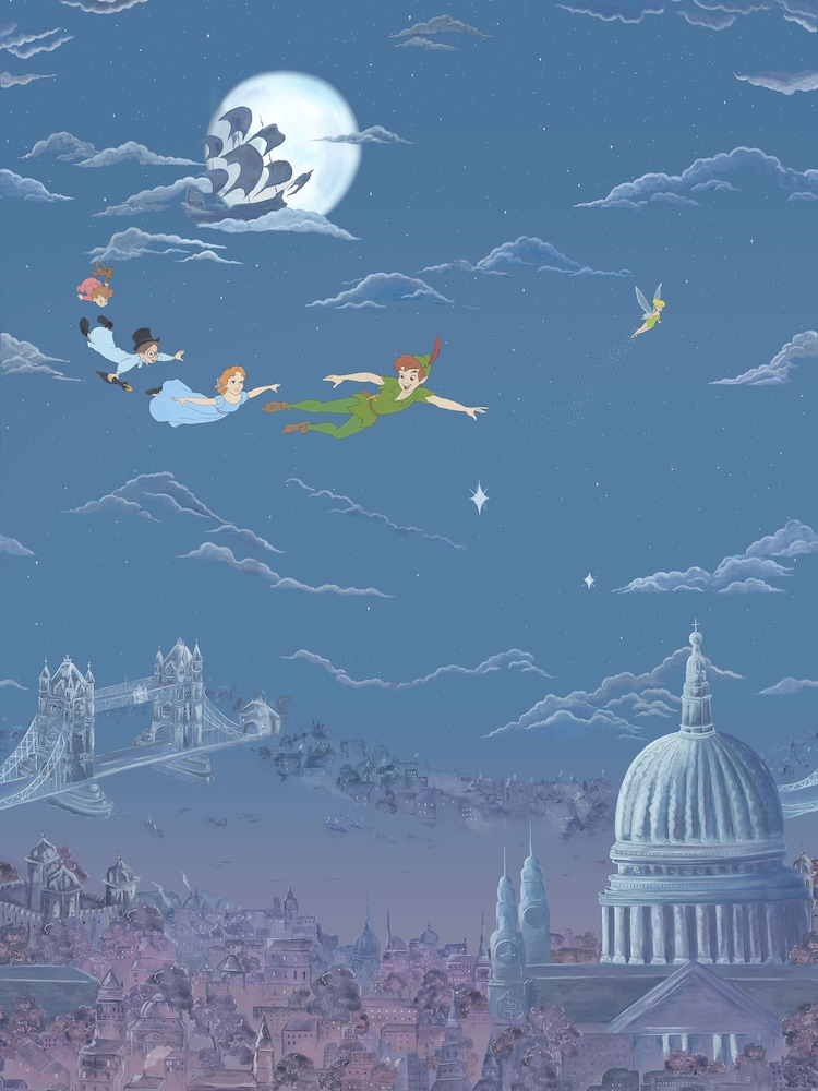 Sanderson Evening Blue Peter Pan 10.05M Wallpaper - Image 3 of 3