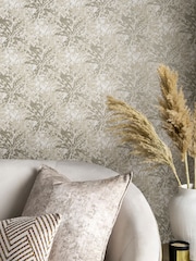 Clarke and Clarke Dipinto Natural Dipinto 10.05M Wallpaper - Image 3 of 4