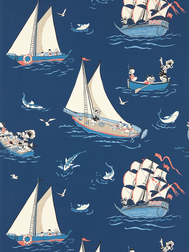 Sanderson Night Fishing Donald Nautical 10.05M Wallpaper - Image 1 of 1