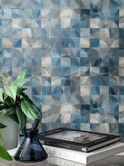 Clarke and Clarke Impatto Midnight 10.05M Wallpaper - Image 2 of 3