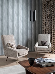 Clarke and Clarke Effetto Pewter 10.05M Wallpaper - Image 1 of 4