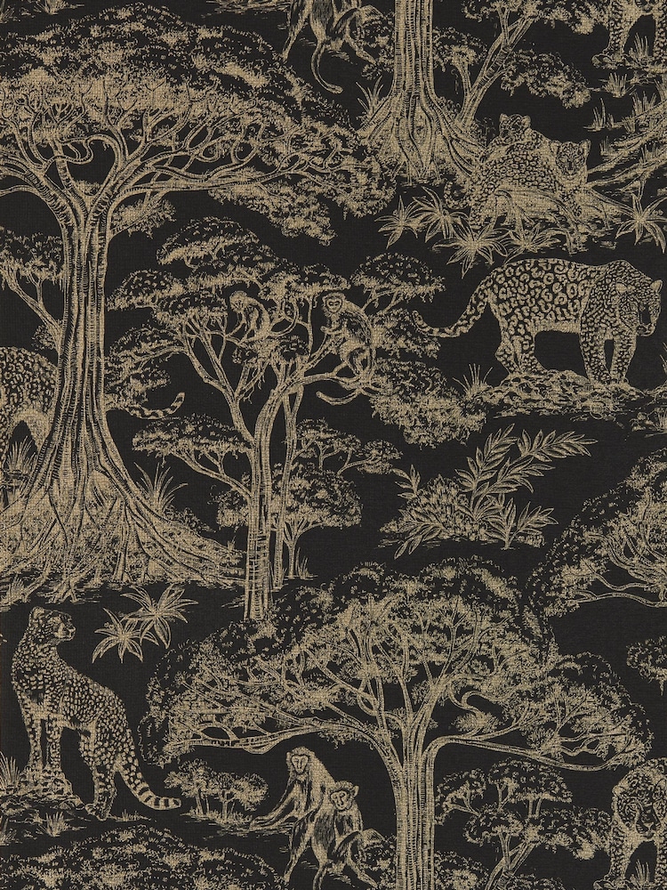 Clarke and Clarke Noir Luxe Kisumu 10.05M Wallpaper - Image 1 of 1