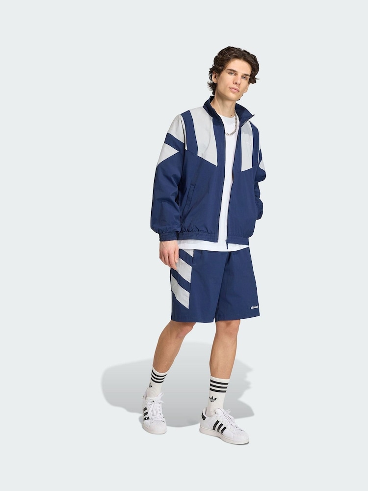 adidas Originals Blue Blocked Track Top - Image 1 of 5 adidas Originals Blue Blocked Track Top - Image 1 of 5