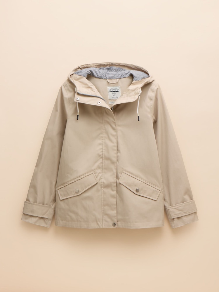 Joules Waterproof Stone Raincoat with Hood - Image 1 of 6