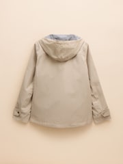Joules Waterproof Stone Raincoat with Hood - Image 2 of 6