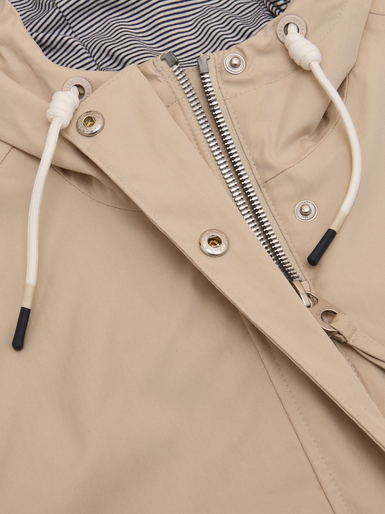 Joules Waterproof Stone Raincoat with Hood - Image 3 of 6