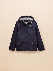 Joules Waterproof Navy Raincoat with Hood - Image 1 of 5