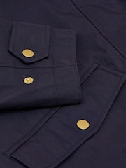 Joules Waterproof Navy Raincoat with Hood - Image 3 of 5
