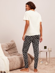 Friends Like These White Embrodiered Heart Tee And Leggings Lounge Set - Image 4 of 5