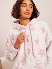Friends Like These Pink Long Line Star Print Snoodie - Image 2 of 5