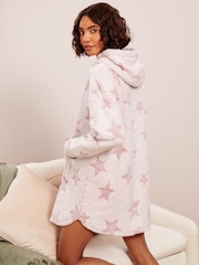 Friends Like These Pink Long Line Star Print Snoodie - Image 4 of 5
