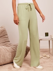 Friends Like These Green Wide Leg Loungewear Trousers - Image 1 of 4