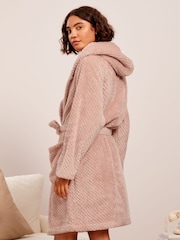 Friends Like These Brown Textured 3/4 Zip Up Fleece - Image 5 of 5