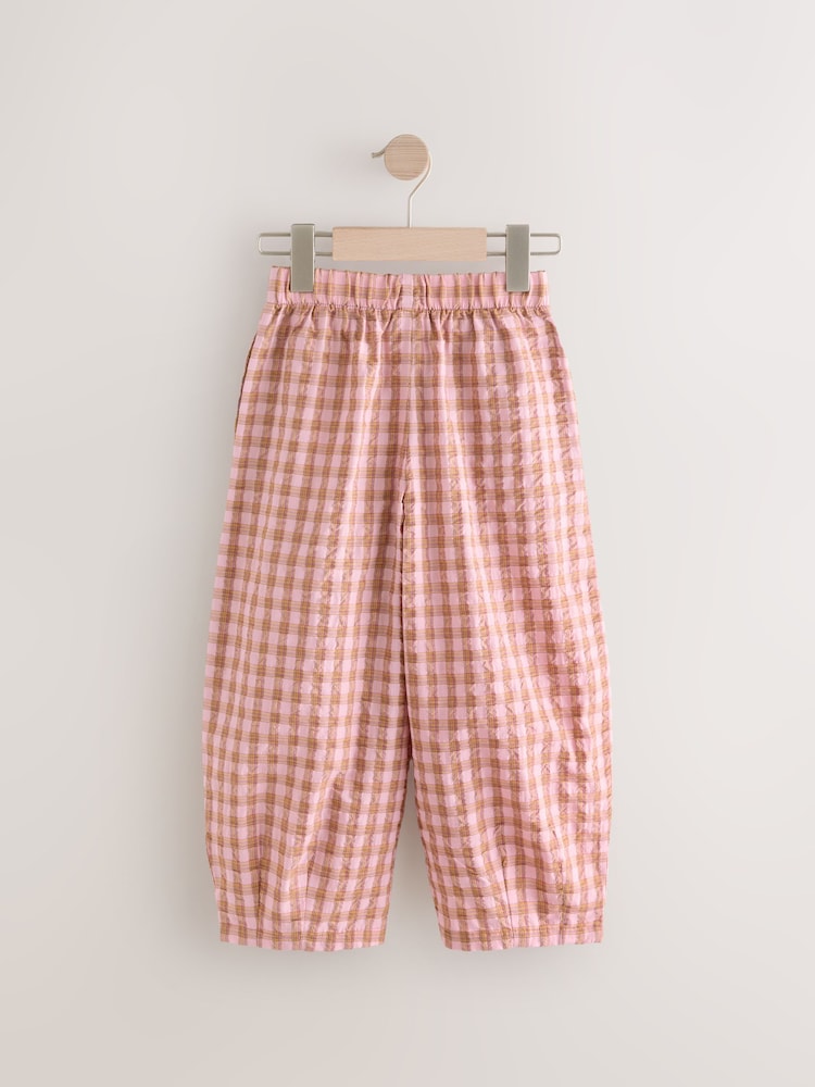 Pink Check Barrel Leg Trousers (3-16yrs) - Image 2 of 5