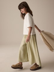 Neutral Green Stripe Culotte Trousers (3-16yrs) - Image 3 of 9