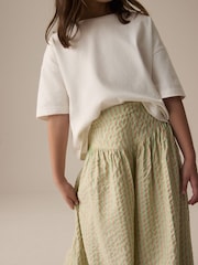 Neutral Green Stripe Culotte Trousers (3-16yrs) - Image 5 of 9