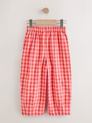 Red/Pink Gingham Pull On Barrel Trousers (3-16yrs) - Image 2 of 4