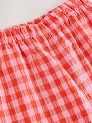 Red/Pink Gingham Pull On Barrel Trousers (3-16yrs) - Image 3 of 4