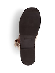 Jones Bootmaker Glint Leather Toe Post Brown Sandals - Image 5 of 5
