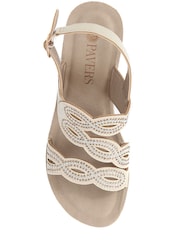 Pavers Gold Adjustable Wedge Heel Sandals - Image 3 of 5