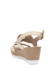 Pavers Gold Adjustable Wedge Heel Sandals - Image 4 of 5