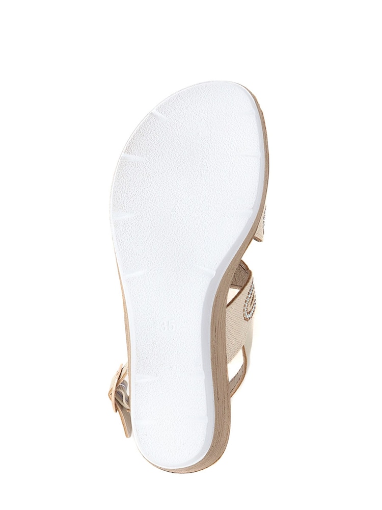 Dorado - Pavers Adjustable Wedge Heel Sandals - Imagen 5 de 5 Dorado - Pavers Adjustable Wedge Heel Sandals - Imagen 5 de 5