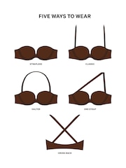 Victoria's Secret Ganache Nude Strapless Multiway Push Up Bra - Image 3 of 3