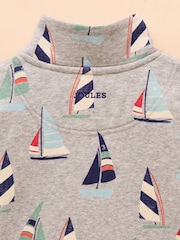 Joules Grey Quarter Zip Sweatshirt - Image 4 of 4