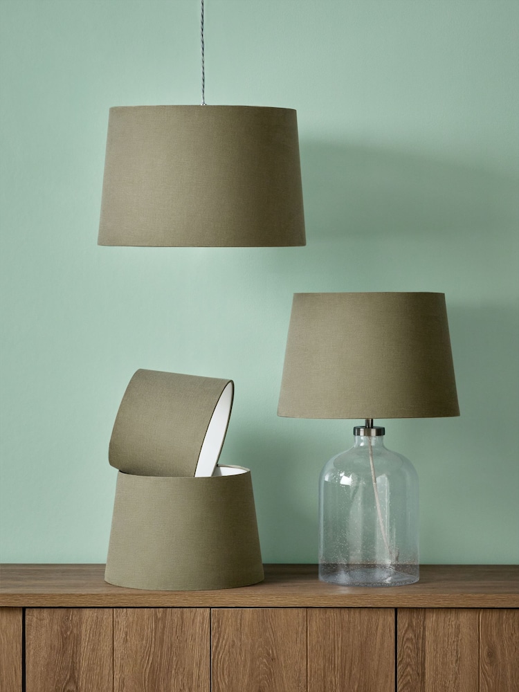 Dark Green Lamp Shade Ceiling Light - Image 1 of 3