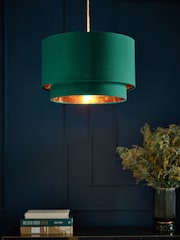 Green Rico Easy Fit Shade 2 Tier Ceiling Light - Image 1 of 5