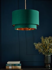 Green Rico Easy Fit Shade 2 Tier Ceiling Light - Image 2 of 5