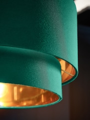 Green Rico Easy Fit Shade 2 Tier Ceiling Light - Image 3 of 5