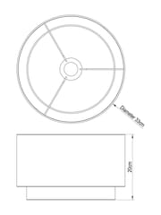 Green Rico Easy Fit Shade 2 Tier Ceiling Light - Image 4 of 5