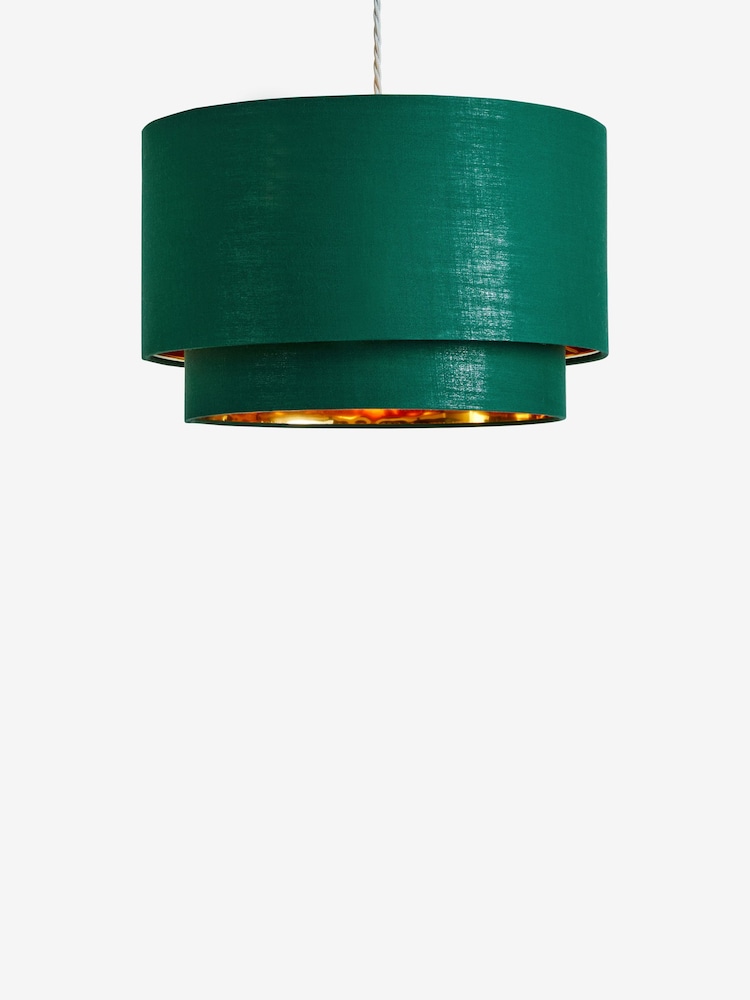Green Rico Easy Fit Shade 2 Tier Ceiling Light - Image 5 of 5 Green Rico Easy Fit Shade 2 Tier Ceiling Light - Image 5 of 5