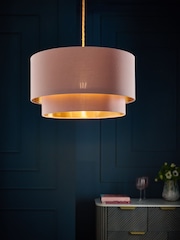Pink Rico Easy Fit Shade 2 Tier Ceiling Light - Image 1 of 5