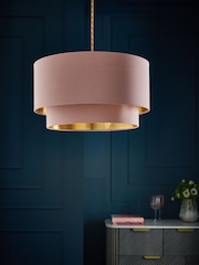 Pink Rico Easy Fit Shade 2 Tier Ceiling Light - Image 2 of 5