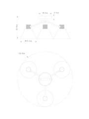 Brass Denver 3 Light Flush Fitting Ceiling Light - Image 4 of 5