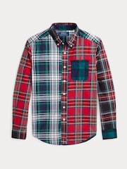 Polo Ralph Lauren Boy Red 100% Cotton Check Western Style Shirt - Image 1 of 2