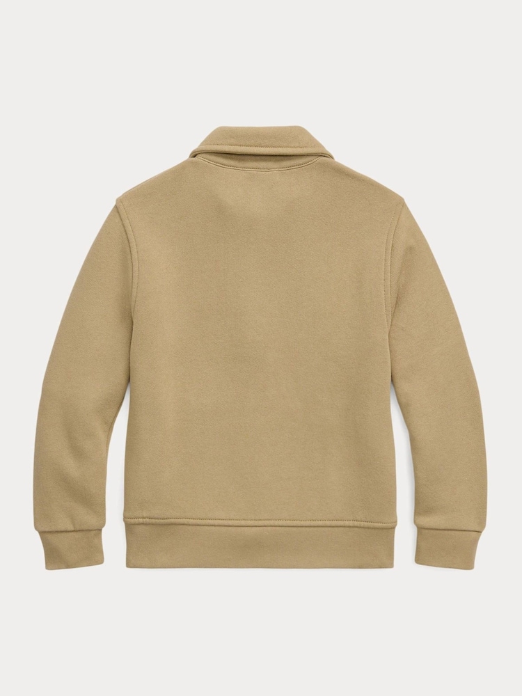 Polo Ralph Lauren Green Boys Quarter Zip Jersey Sweatshirt - Image 2 of 2