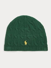Polo Ralph Lauren Boy Cable Knit 100% Cotton Hat - Image 1 of 4