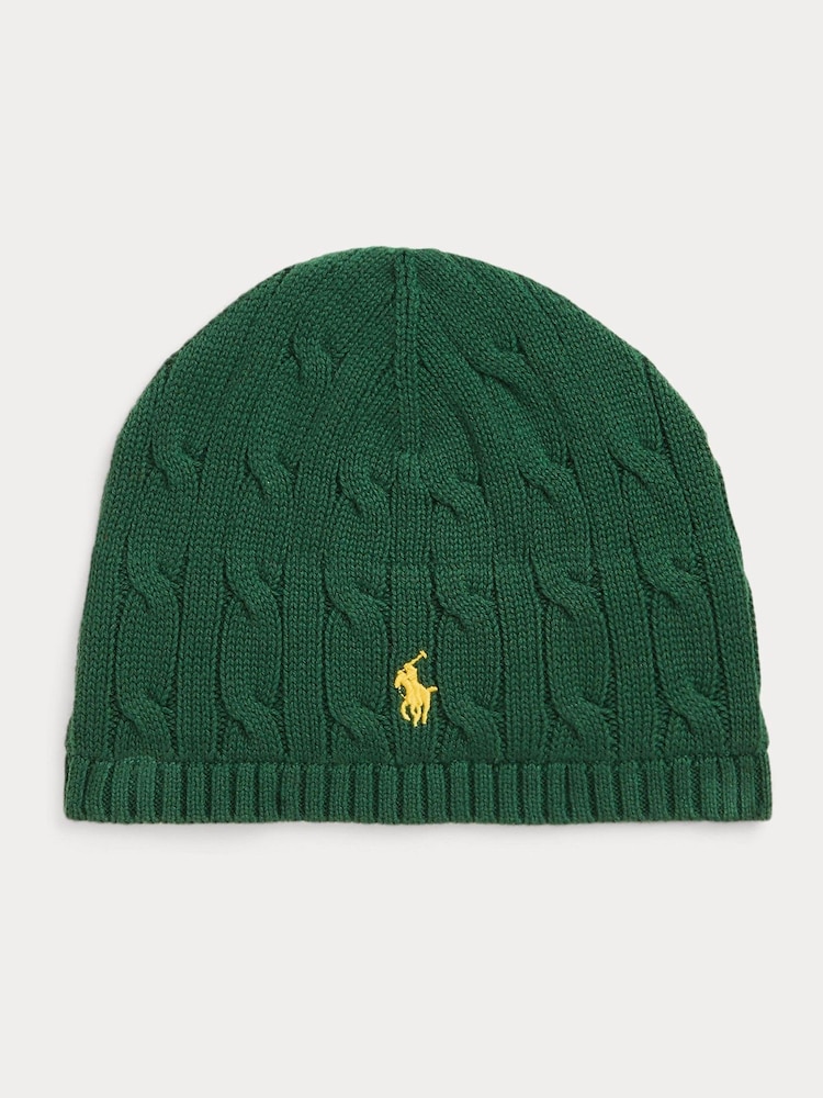 Polo Ralph Lauren Boy Cable Knit 100% Cotton Hat - Image 1 of 4