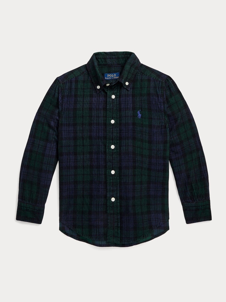 Polo Ralph Lauren Boy Plaid 100% Cotton Corduroy Shirt - Image 1 of 2