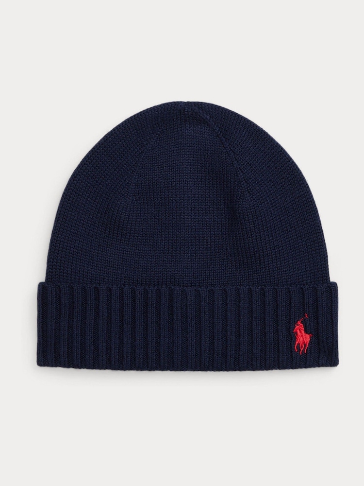 Polo Ralph Lauren Boys Knitted Logo Beanie Hat - Image 1 of 2