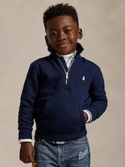 Polo Ralph Lauren Boys Quarter Zip Jersey Sweatshirt - Image 1 of 5