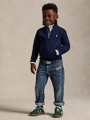 Polo Ralph Lauren Boys Quarter Zip Jersey Sweatshirt - Image 2 of 5